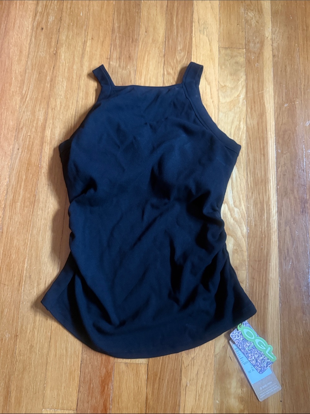 OGL Black High-Neck Tank with Narrow Straps